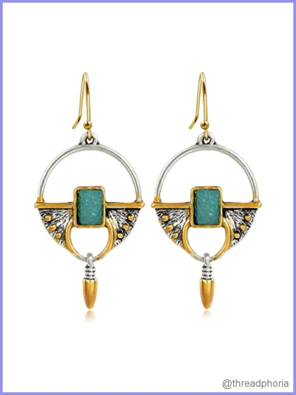 Vintage Boho Gold Plated Drop Dangle Earrings Women